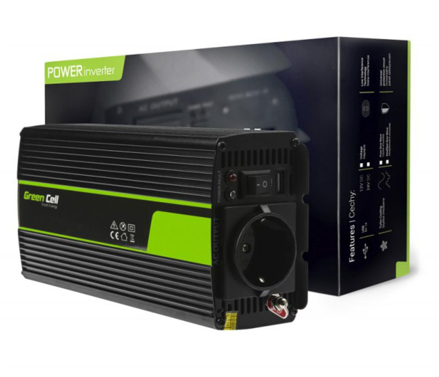Green Cell Przetwornica napięcia 12V na 230V 500W/1000W - 548230 - zdjęcie 3